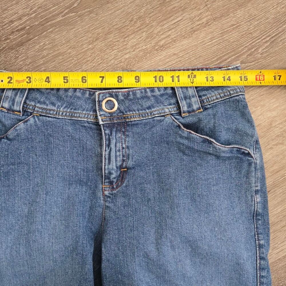 Lee Blue Denim Mid Rise Long Bermuda shorts womens size 6 - Picture 5 of 9